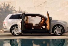 Genesis' GV90 NeoLun is a luxury electric SUV with heated floors and coach doors